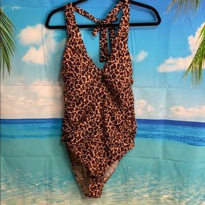 Leopard One Piece Swimsuit 18W #BB021